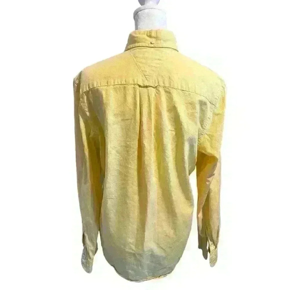 Tommy Hilfiger Men's Size Small Shirt Yellow Button Up Long Sleeve Collared - Picture 3 of 3